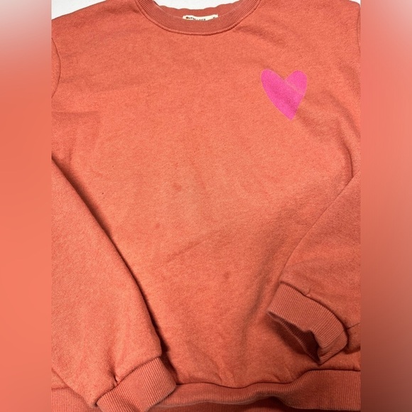 Marine Layer Pull Over CrewNeck Heart Sweatshirt Size M SOLD AS IS - Picture 4 of 7
